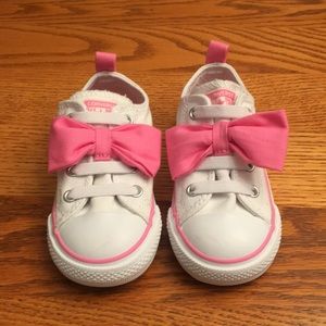 Converse All Stat Pink Bow Elastic Laces NWOT